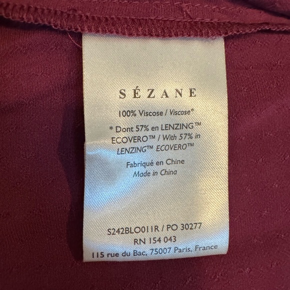 SÉZANE Abélia Blouse size 46 NWOT - Picture 13 of 15